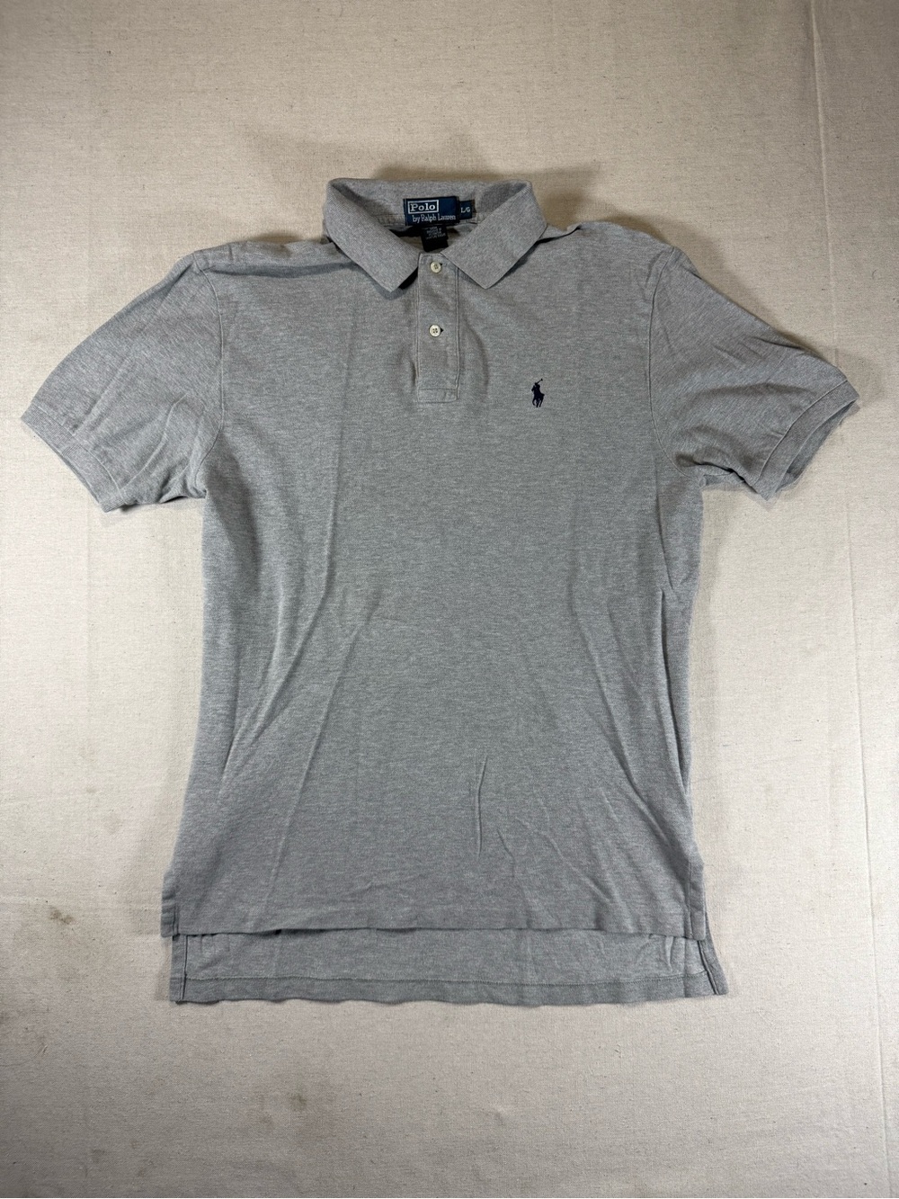 Vintage Polo Ralph Lauren Pony Polo Shiet In Grey / Black Pony